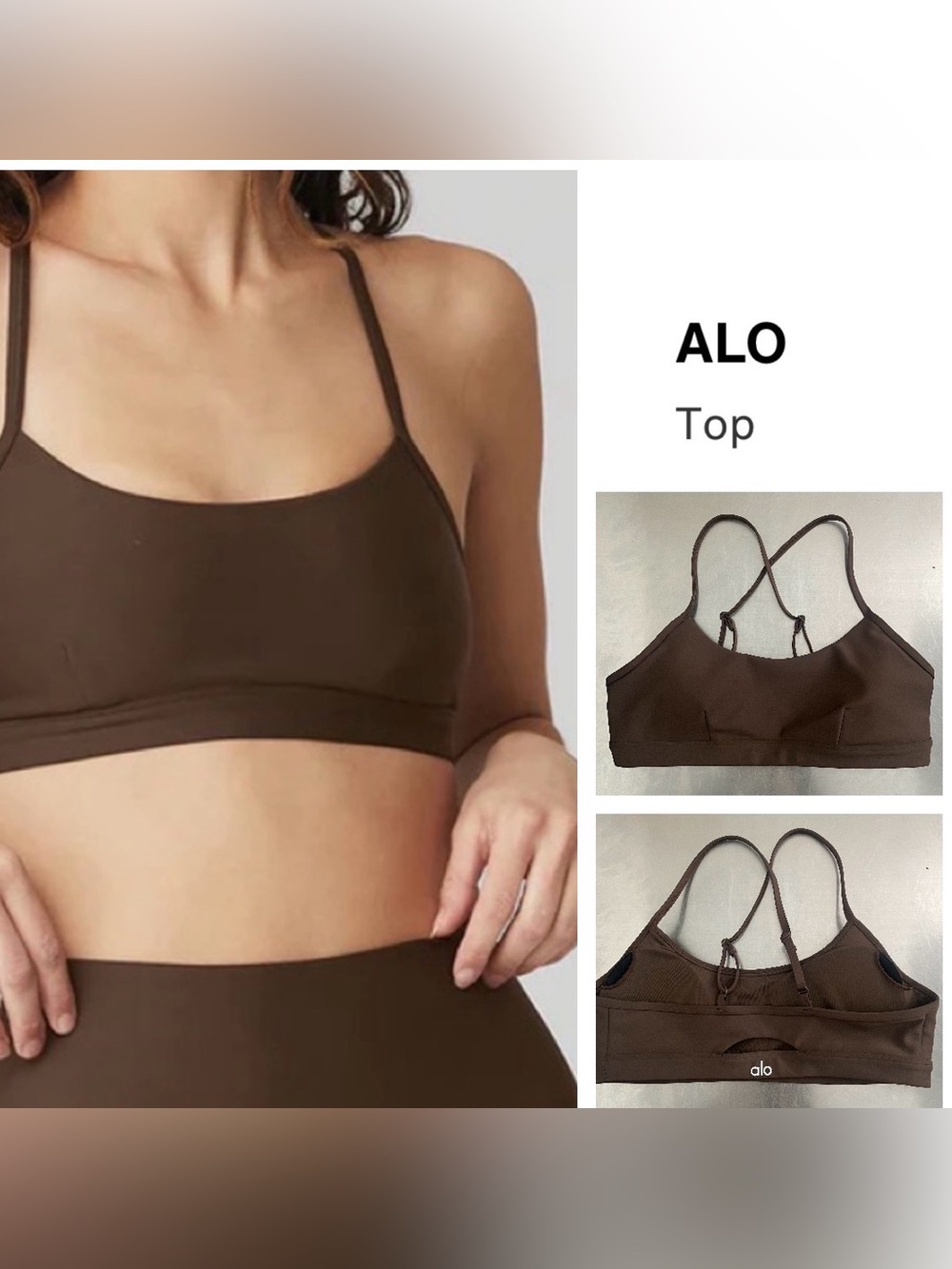ALO Yoga NWOT Airlift Intrigue Espresso Bra